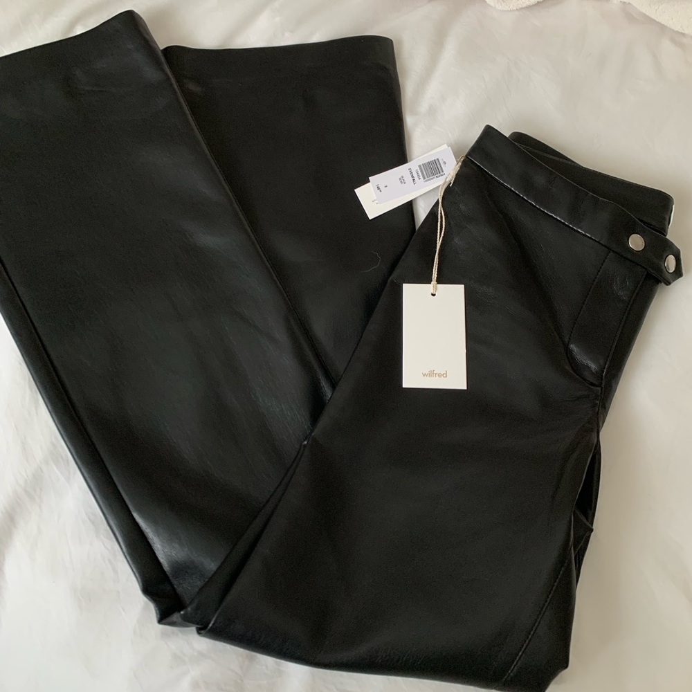 Aritzia Wilfred Evenfall Leather Pants